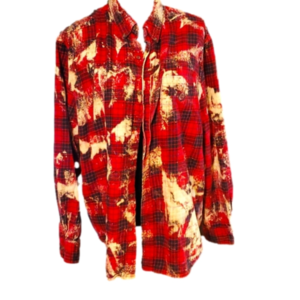 Bleached upcycled flannel Chaps Mens size XL